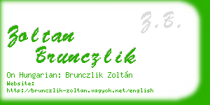 zoltan brunczlik business card